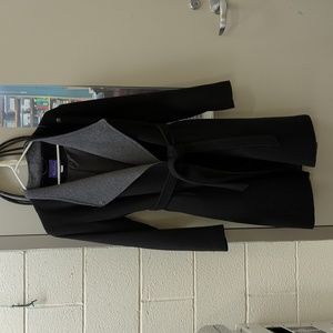 Seraphine Elegant Black & Gray Women's Coat